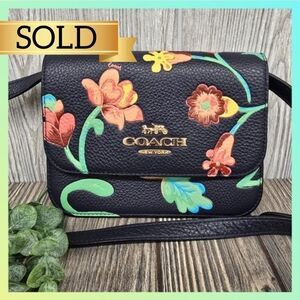 Coach C8757 Mini Brynn Crossbody With Dreamy Land Floral Print Midnight